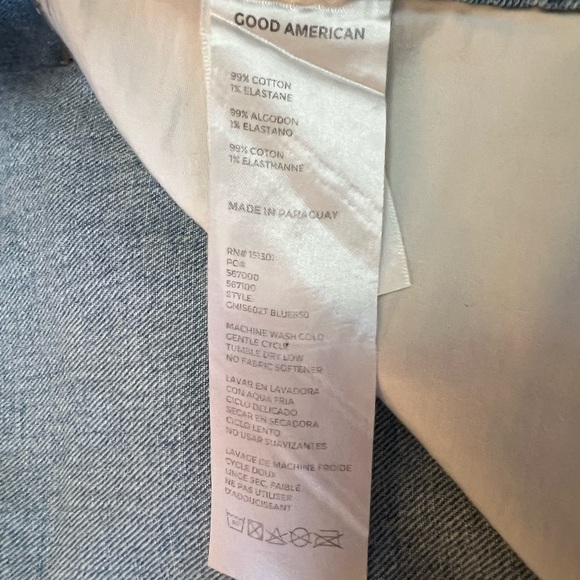 Women’s Good American 90s 650 Blue Denim Shorts Size 20 - Picture 4 of 6